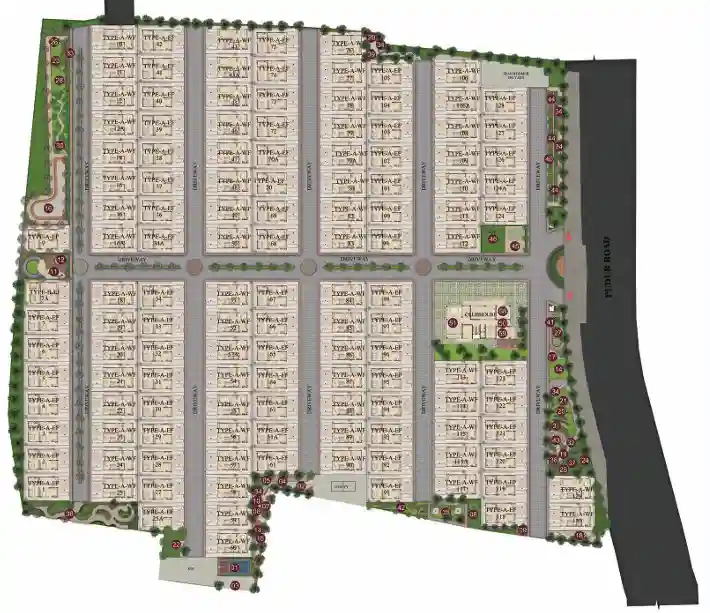 Trident Parktown Phase 2 master plan - Plotted township layout